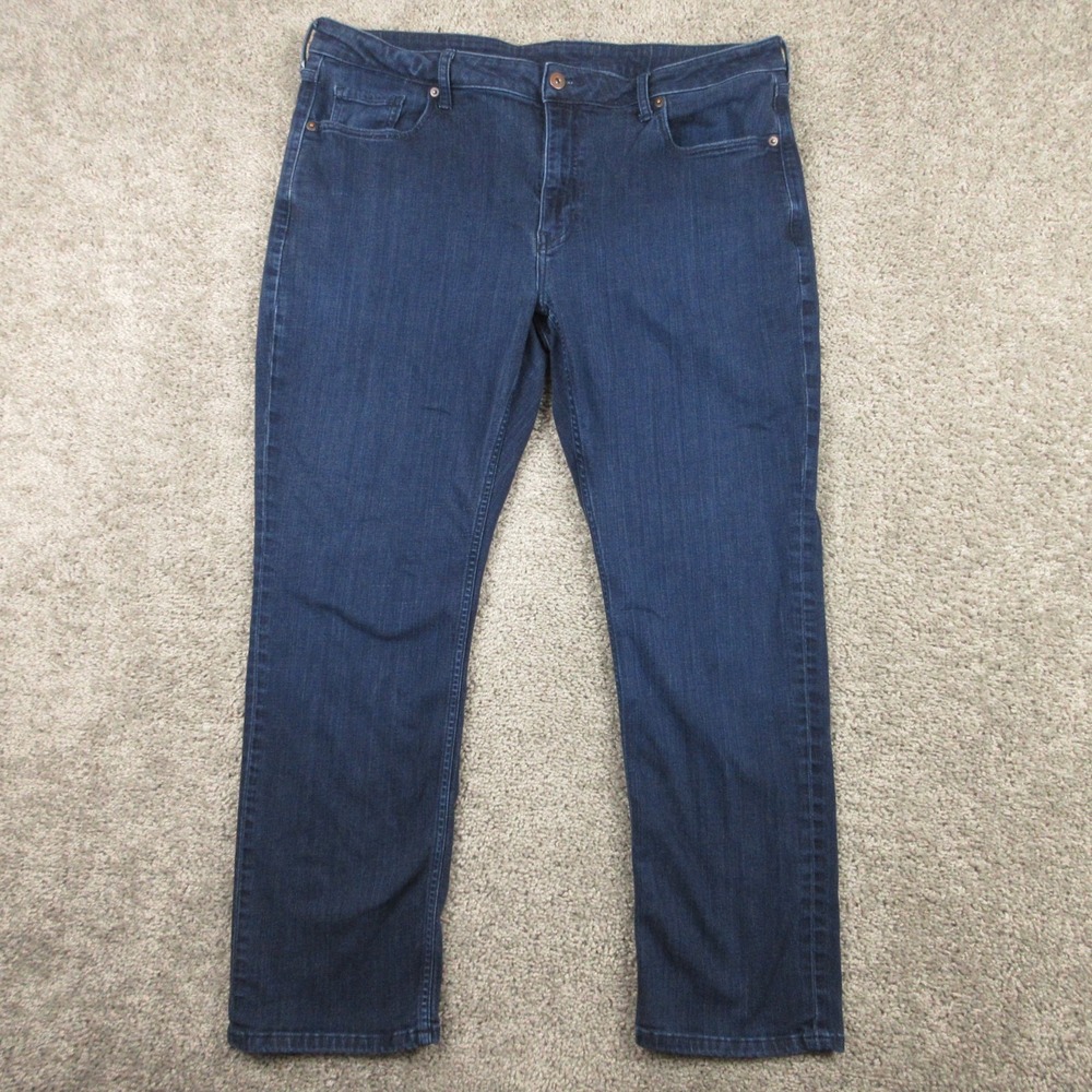 True Classic Jeans Mens 38x30 Blue Regular Straight Stretch Flex Zip Denim Pants